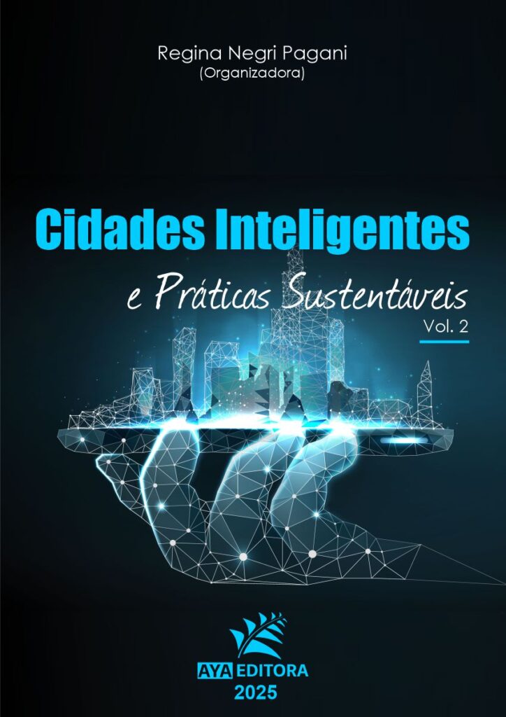 Capa do livro Cidades Inteligentes e Práticas Sustentáveis – Volume 2, com estudos sobre inovação urbana, inclusão social, energia limpa e desenvolvimento sustentável.