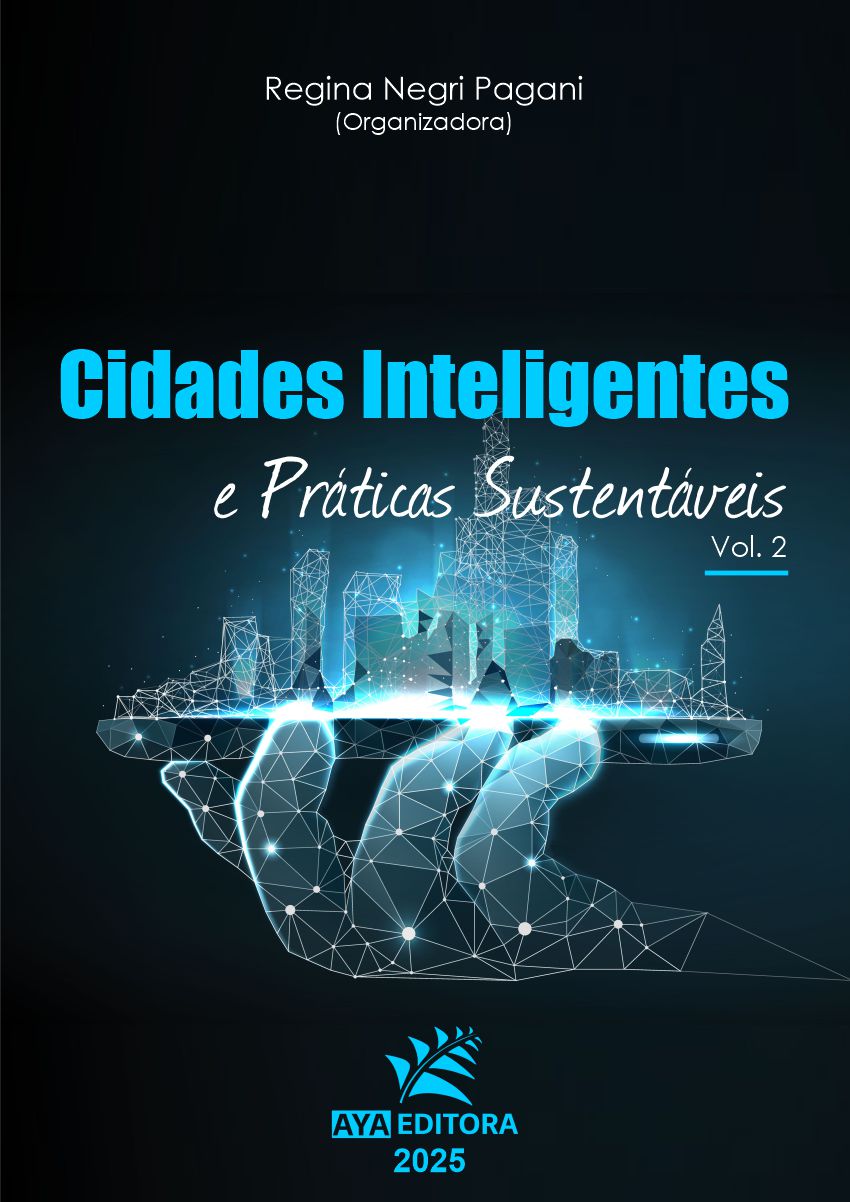 Capa do livro Cidades Inteligentes e Práticas Sustentáveis – Volume 2, com estudos sobre inovação urbana, inclusão social, energia limpa e desenvolvimento sustentável.