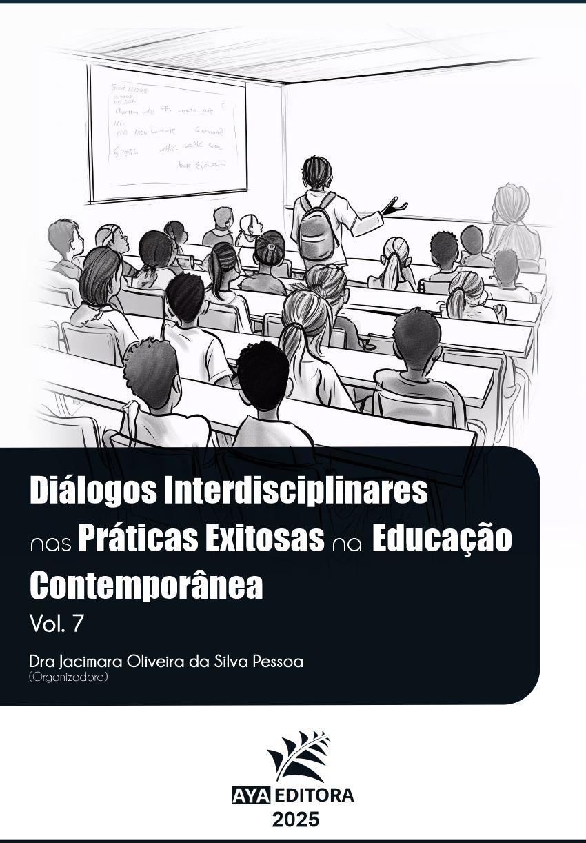 Capa do Livro Diálogos Interdisciplinares nas Práticas Exitosas na Educação Contemporânea - Vol. 7.