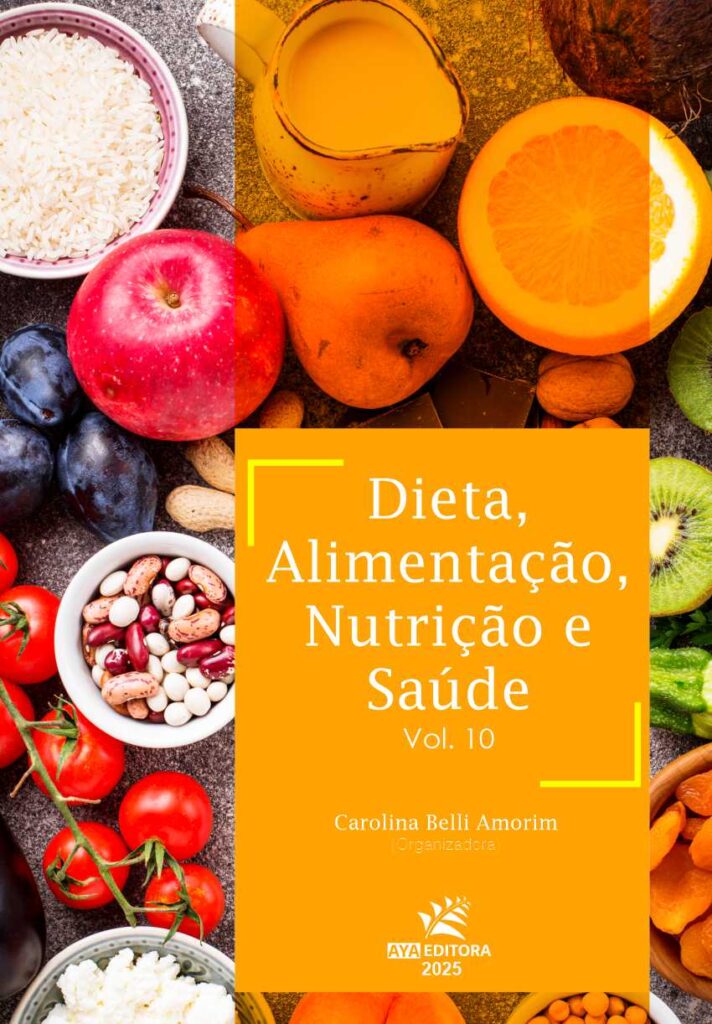 Capa do livro Dieta, Alimentação, Nutrição e Saúde – Volume 10, com abordagens sobre hábitos alimentares, práticas nutricionais e promoção da saúde.