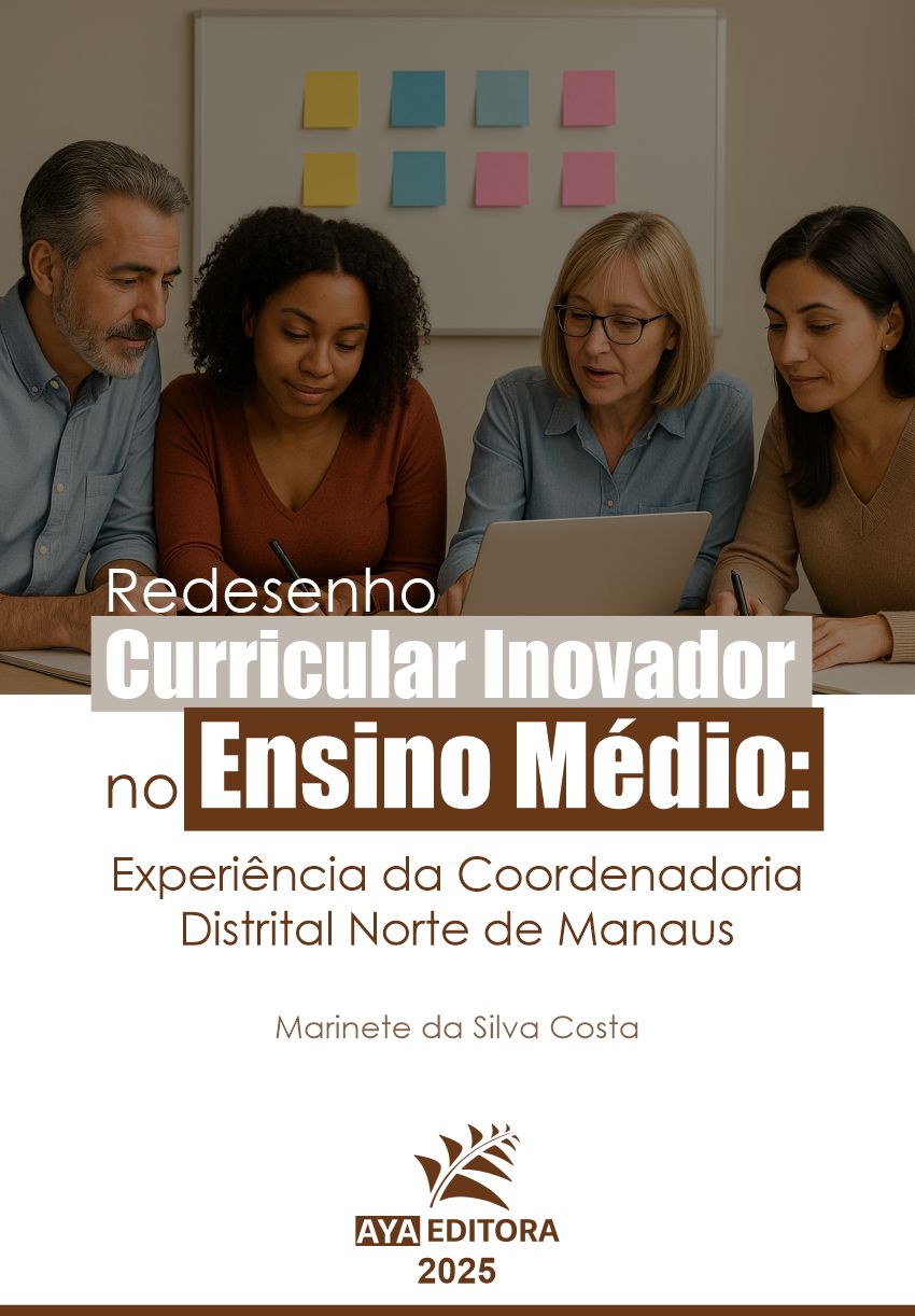 Capa do Livro Redesenho Curricular Inovador no Ensino Médio: experiência da coordenadoria distrital norte de Manaus
