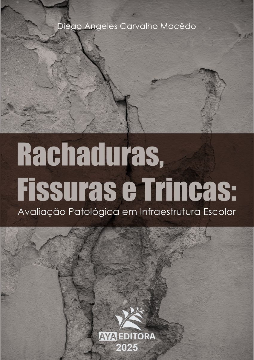 Capa do Livro Rachaduras, fissuras e trincas: avaliação patológica em infraestrutura escolar
