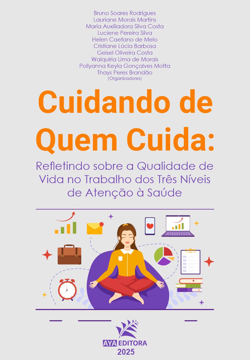 Capa do Livro Cuidando de Quem Cuida: Refletindo sobre a Qualidade de Vida no Trabalho dos Três Níveis de Atenção à Saúde
