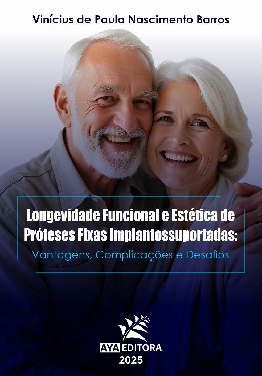 Capa do Livro Longevidade funcional e estética de próteses fixas implantossuportadas: vantagens, complicações e desafios
