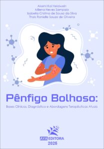 Capa do livro Pênfigo Bolhoso: Bases Clínicas, Diagnóstico e Abordagens Terapêuticas Atuais, publicada pela AYA Editora em 2025.