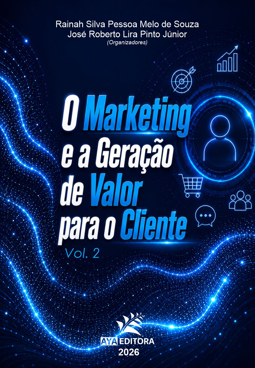 Capa do Livro O Marketing e a Geração de Valor para o Cliente Vol. 2, obra acadêmica sobre marketing digital, relacionamento com clientes e estratégias de comunicação.